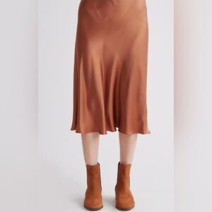 Quince Midi Silk Skirt XS